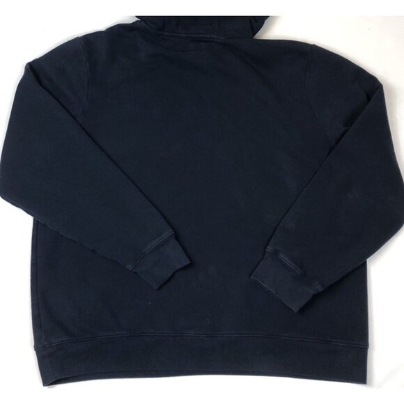LL Bean Mens Spellout Script Navy Blue Hoodie Sweatshirt Size Large Outdoor - Picture 6 of 7